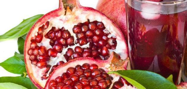 عدد السعرات الحرارية في الرمان